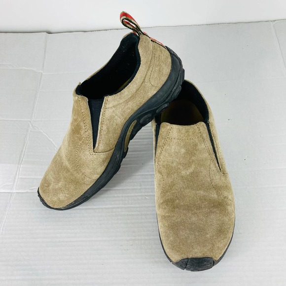 Merrell Jungle Moc Classic Taupe Suede Loafers 9.5 - Picture 1 of 10